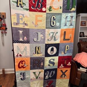 Pottery Barn Kids Patchwork ABC Baby Quilt or ABC-themed Wall Hanging